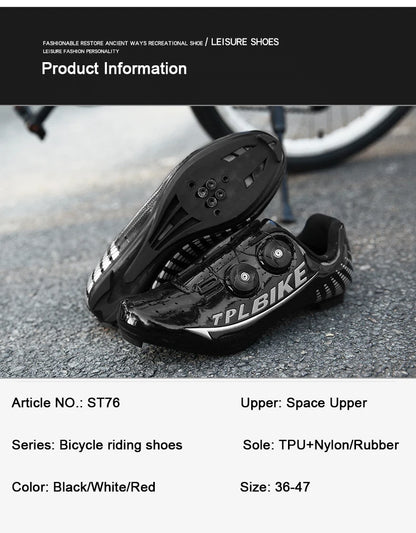 New Men’s and Women’s Bicycle Shoes Outdoor Cycling Shoes with Three Functional Soles Professional Training Shoes