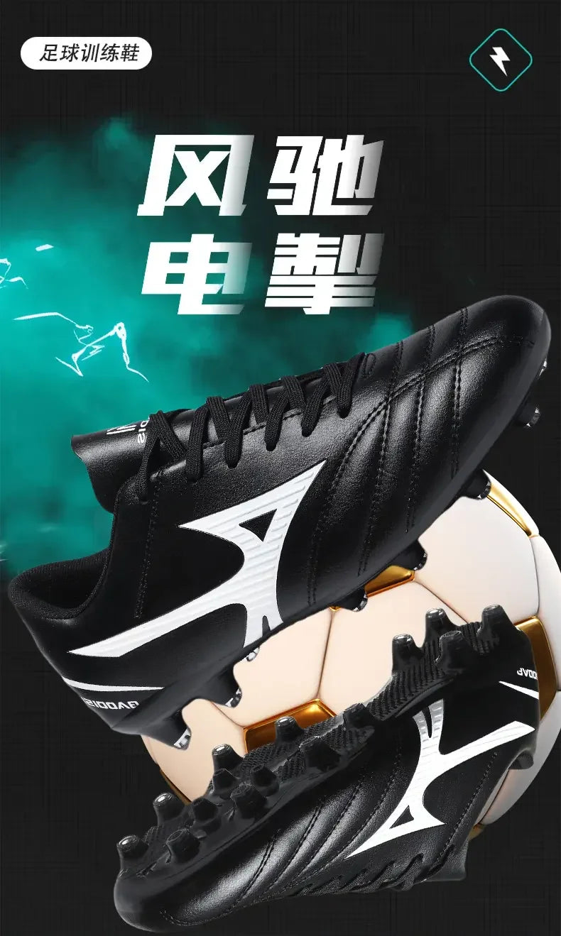 Scarpe da calcio con pulsanti principali e tacchetti lunghi spezzati - Scarpe da calcio per sport all'aperto