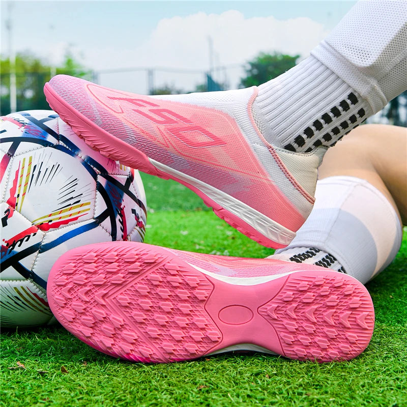 Nouvelles chaussures de football pour hommes, chaussures de football respirantes à haute cheville, ultralégères, antidérapantes, chaussures de sport de haute qualité, pour match en plein air