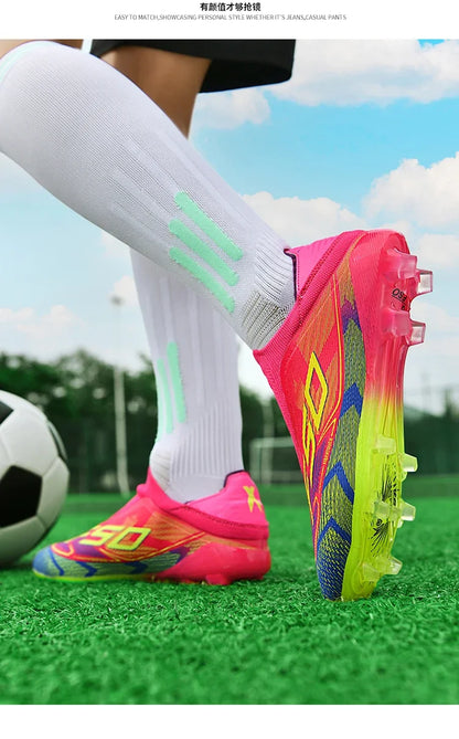 Men Soccer Shoes Professional Football Boots Cleats Ultralight Breathable Non-Slip Grass Training Athletic Match Sports Sneakers
