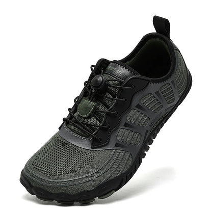 HOBIBEAR Sneaker unisex a punta larga, stile barefoot, antiscivolo, scarpe sportive da esterno con fascia elastica, sneakers da spiaggia