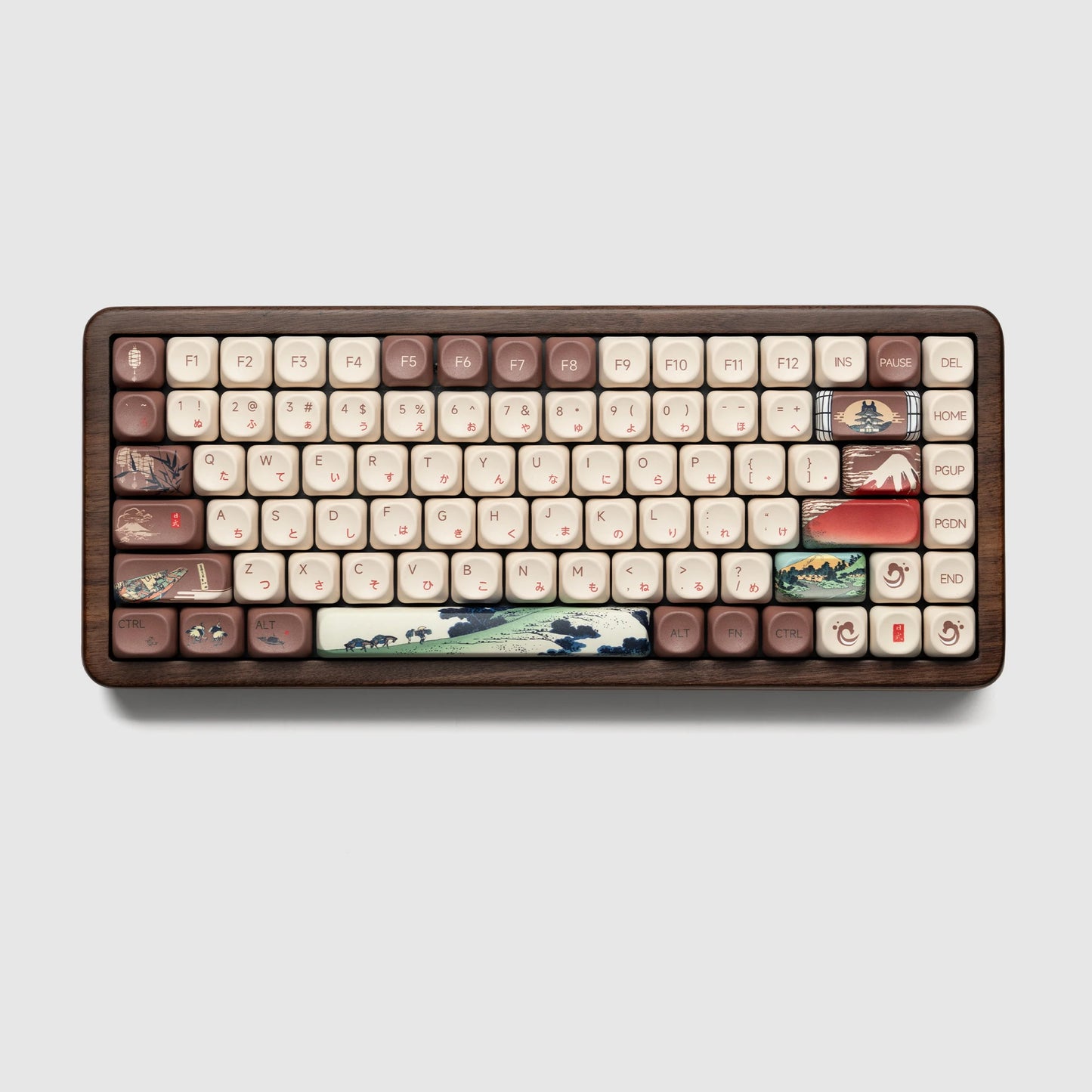 Womier WD75 QMK/VIA Wooden Gaming Keyboard 8000mAh Tri-Mode Wireless Mechanical Custom RGB Hot Swappable Keyboard