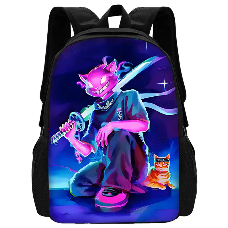 Hot Game Child School Backpack with Lunch Bags, Design-F-FortniteS Pencil Bags, School Bags for Boys Girls Best Gift