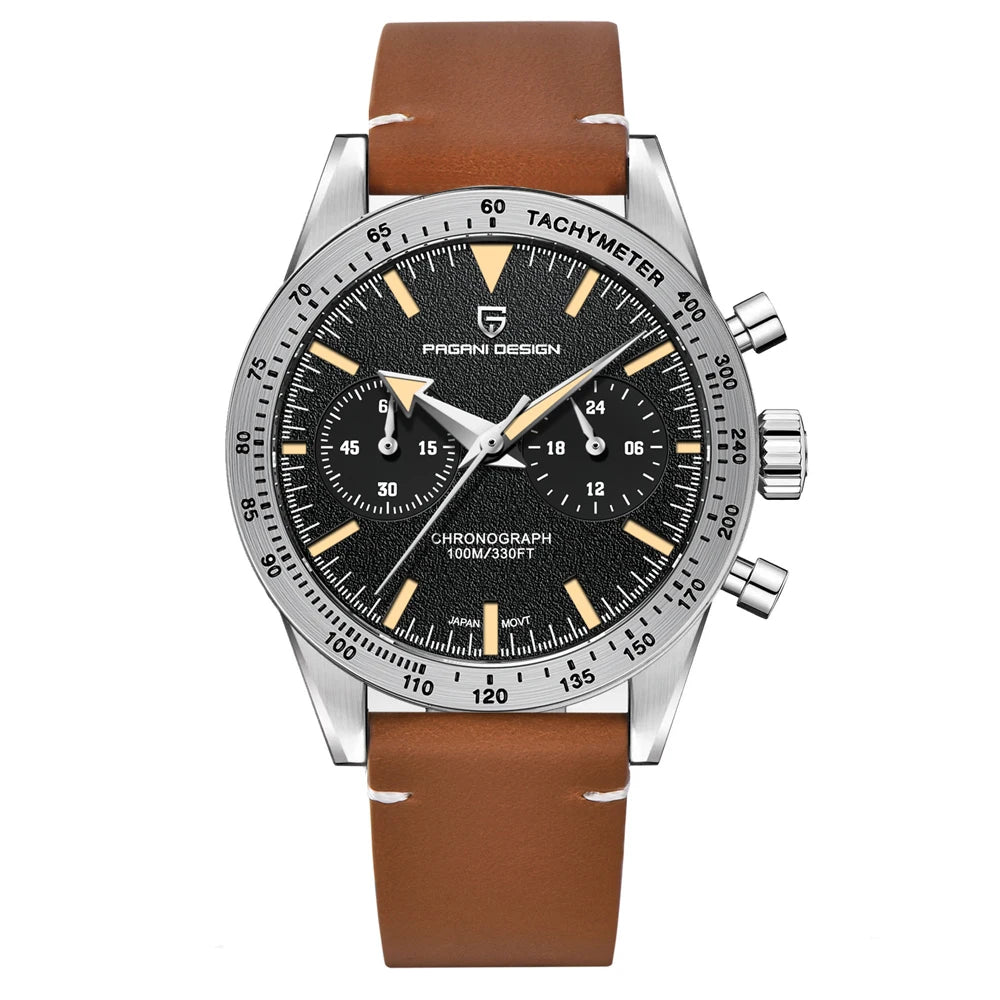 2026 New PAGANI DESIGN Retro Men's Watches Moon Quartz Watch For Men Speed Sports Chronograph AR Sapphire VK64 Clock