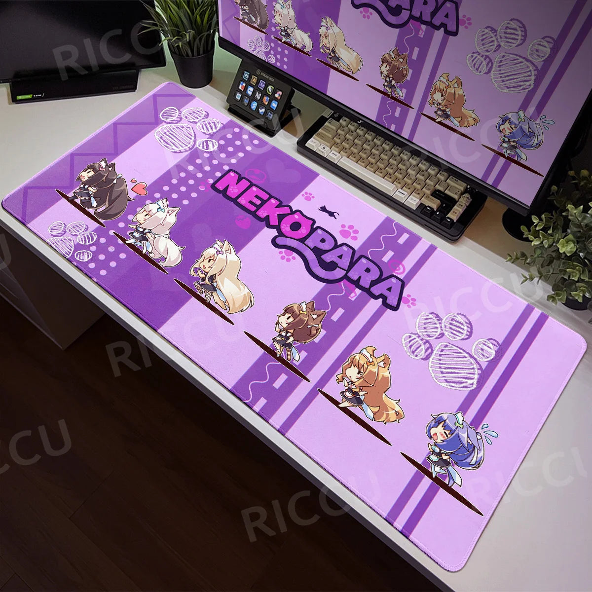 Nekopara XXL Home HD Computer Desk Mouse Anime Large Mouse Pad Office Laptop Computer Desktop Mat Game Accessories Tech