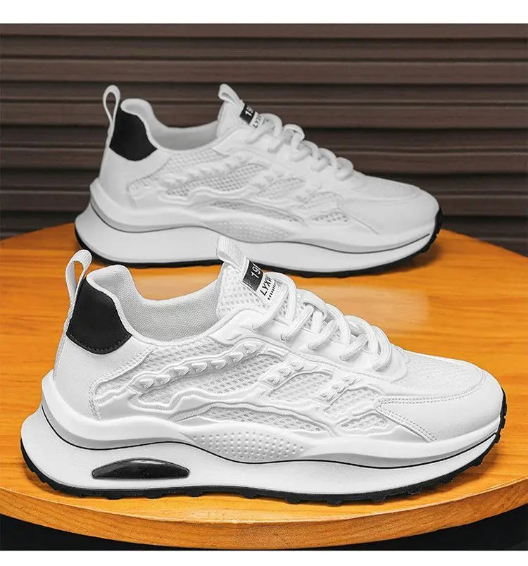 Men's Summer 2025 New Soft Bottom Breathable Mesh Sports Shoes Casual Versatile White Sneakers Lightweight Comfortable Runnin...