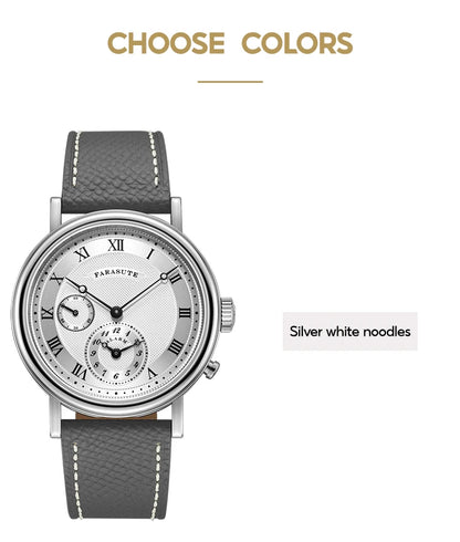 FARASUTE Retro Luxury Alarm Clock Quartz Watch Men Waterproof Night Light Wristwatch Casual Sapphire Stainless Steel Male Reloj