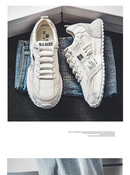 Luksus sneakers til mænd, sportssko, mokkasiner, chunky sneakers til mænd, afslappede sneakers, komfortable, åndbare, trendy designede sko med personlighed