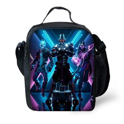 Hot Game Fortnite Child Insulated Large Capacity Bag for Boys and Girls Student Outdoor Picnic Reusable Thermal Cooler Lunch Box