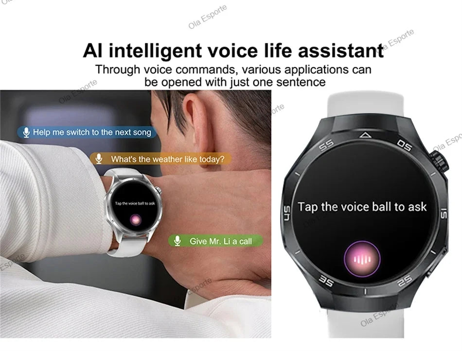 2025 GPS Smartwatch for Men  HD AMOLED Display, Bluetooth Calling, Heart Rate Monitor, GPS Motion Tracking & Waterproof Design