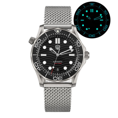 Watchdives WD007 V2 39mm Titanium Dive Watch PT5000 Automatic Movement Luminous 200m Waterproof Domed Bubble Sapphire Watches