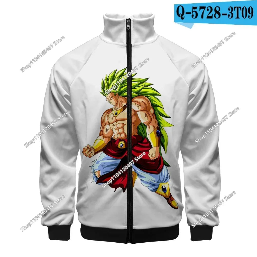 Anime Goku Dragon Ball Jacket Men Women Harajuku Hip Hop Japanese Zip Up Hoodies Goku Clothes Stand Collar Sweatshirt, Produit gaming premium Fraquane, produits de luxe