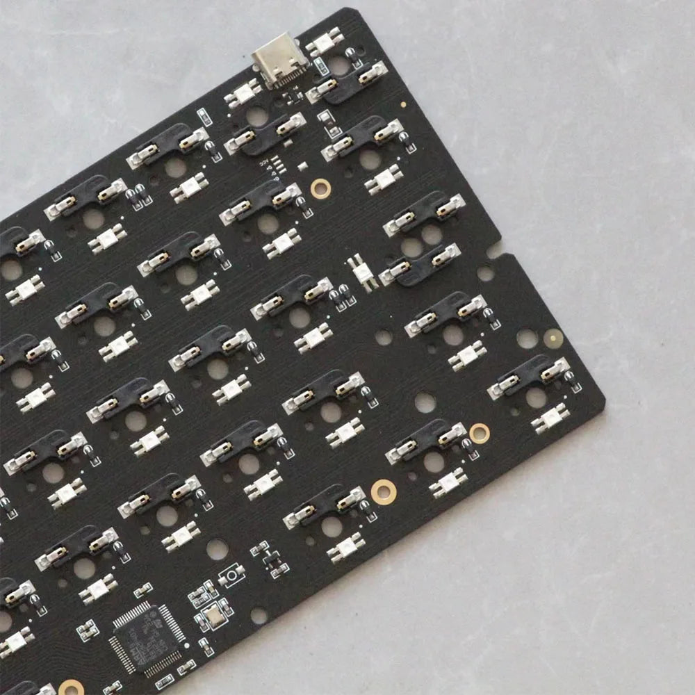 Hot-Swap 64RGB Mechainical Keyboard Custom PCB Compatibal With GH60 Wooting 60he RAKK PCB Kit optional