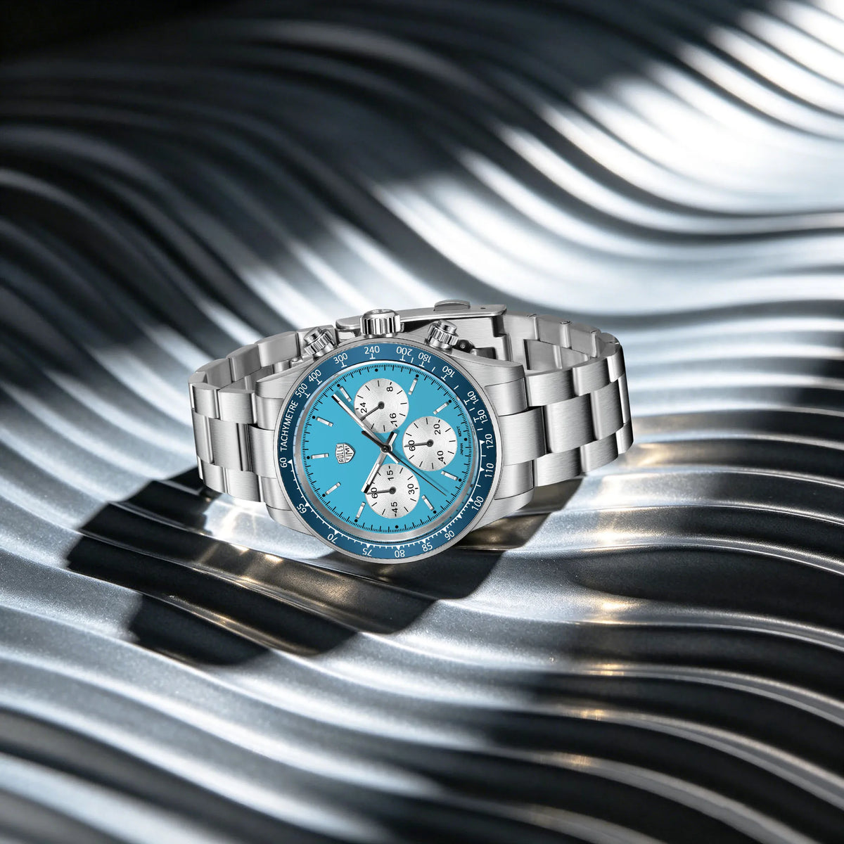 Rossitimi Casual Elegance Men Quartz Watch  Light Luxury Premium Stainless Steel Sapphire Small Three-Pin Luminous Diving Watch