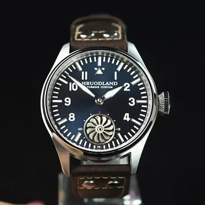 Hruodland 2025 New Men's Mechanical Watch Seagull ST3620 Retro Pilot 43MM BGW-9 Luminous Sapphire Crystal Turbine Watch