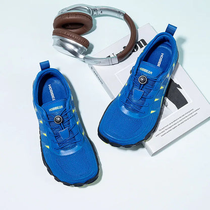 HOBIBEAR Sneaker unisex a punta larga, stile barefoot, antiscivolo, scarpe sportive da esterno con fascia elastica, sneakers da spiaggia