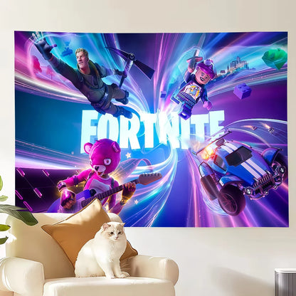 Game F-Fortnite Flag Decoration Art Picnic Party Home Hanging Camping Outdoor Party Banner