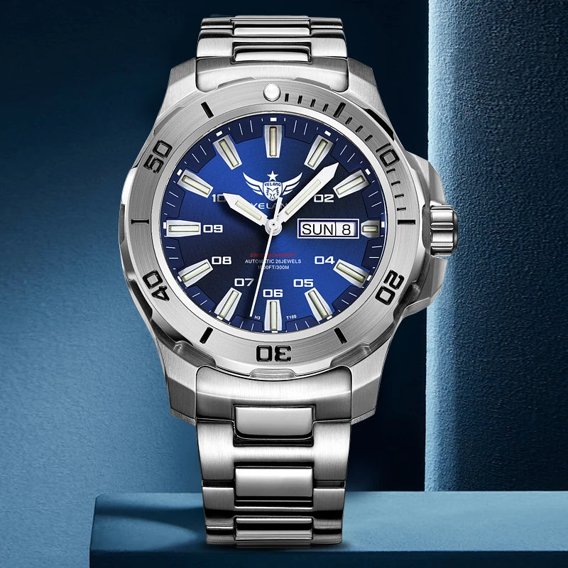 Yelang V5.1 Men's Watch 44mm Super Dive 300M Professional Waterproof SW220 Movement Luxury Automatic Mechanical Watch for men