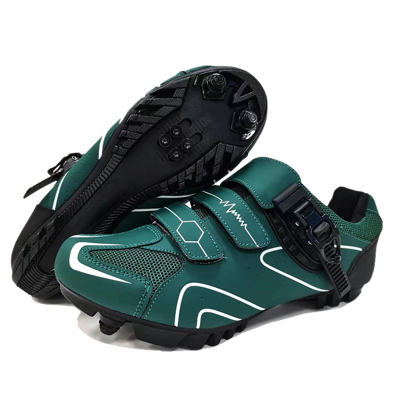 Pantofi de mountain bike pentru bărbați, pantofi de ciclism cu cataramă rapidă, compatibili cu pedalele cu sistem SPD, pentru interior și exterior, pantofi MTB pentru femei