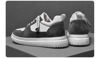 Big Size Lift Men Sneakers Elevator Shoes Heightening Height Increase Insole 7-8CM High Heels Shoes Genuine Leather Sport Shoes