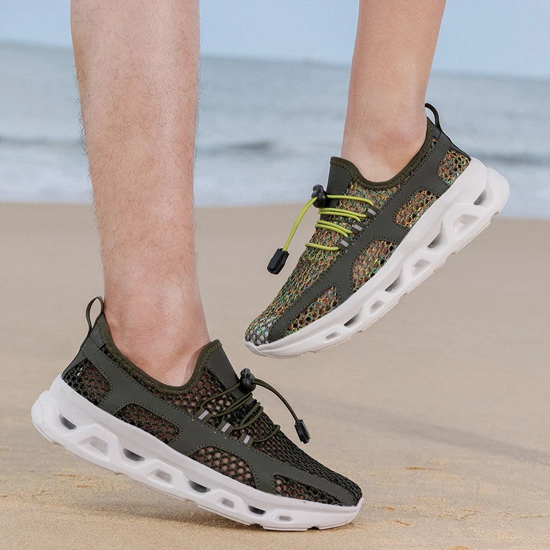 Hombres, mujeres, zapatillas de vadeo de secado rápido, transpirables, AquaIn Upstream, antideslizantes, para deportes al aire libre, resistentes al desgaste, zapatillas de playa, tallas 39-46