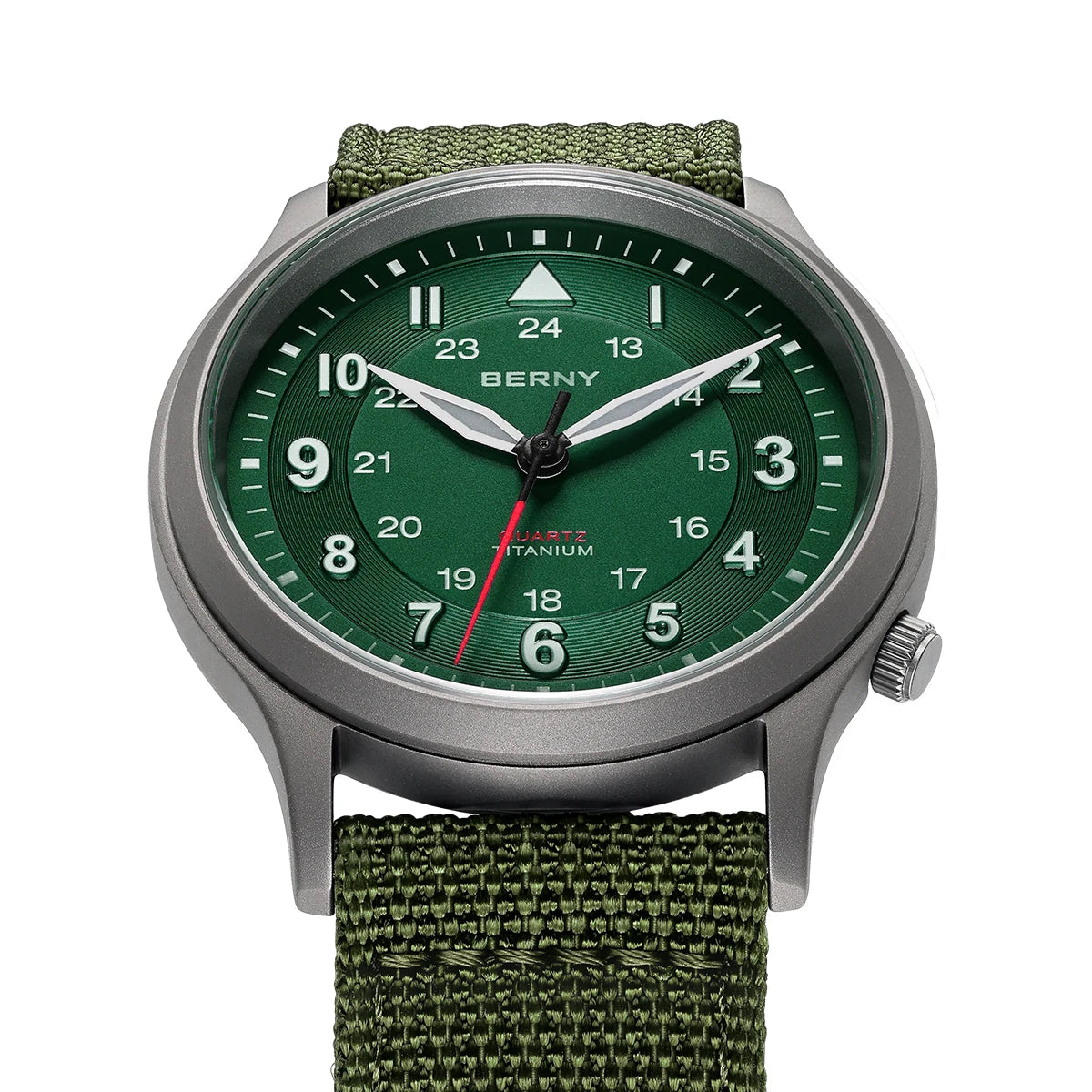 BERNY Titanium Watches for Men Super Luminous Sapphire Field Men's Watch Outdoor Quartz Wristwatch Lightweight 5ATM