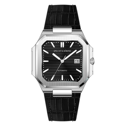 2025 Specht & Söhne Men's Classic Cubic Automatic Mechanical Watch 50M Waterproof Luminous Sapphire Crystal Reloj Hombre 41MM