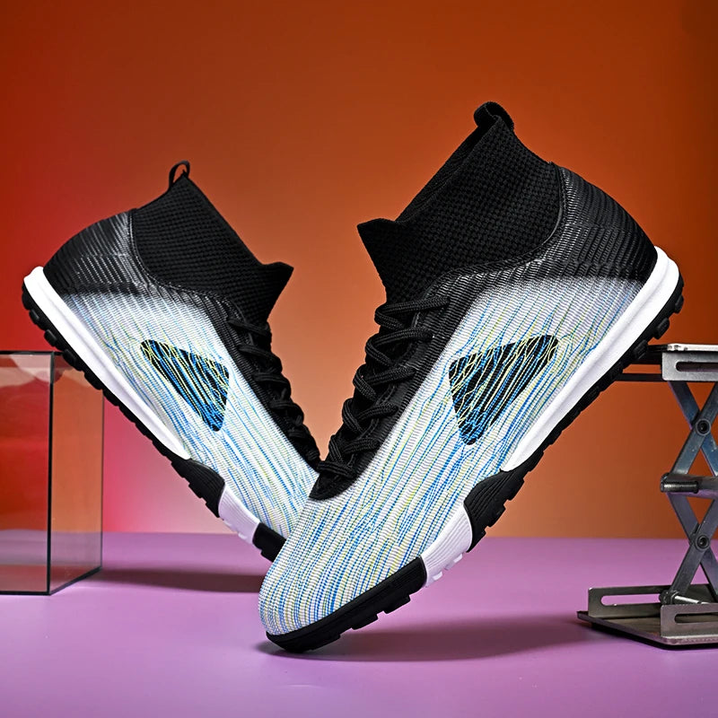 Nouvelles chaussures de football professionnelles pour hommes, chaussures de football antidérapantes, unisexes, respirantes, chaussures de futsal, nouvelles chaussures à crampons, livraison directe, ultralégères
