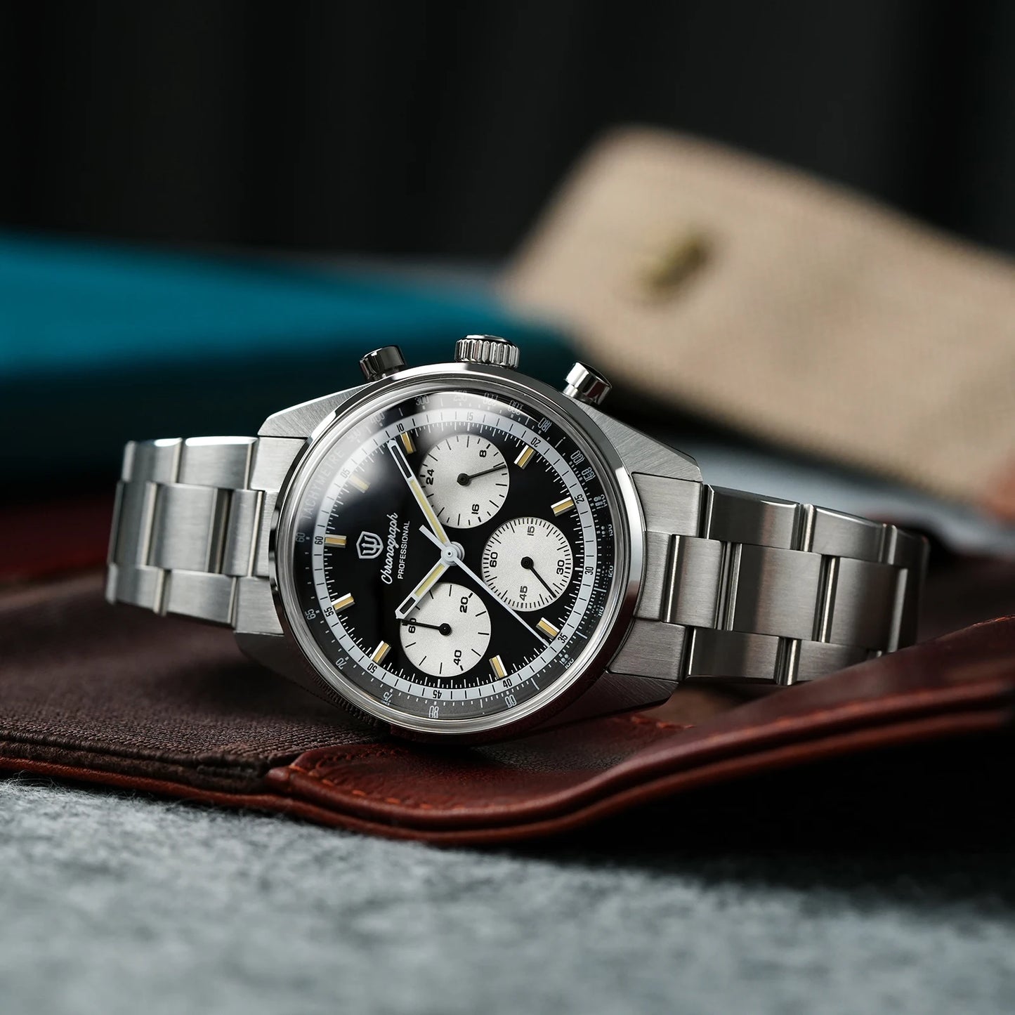 Watchdives Premier WD0526 Men Watch VK63 Mecha Chronograph Quartz Watches Sapphire Waterproof 316L Stainless Steel Wristwatch