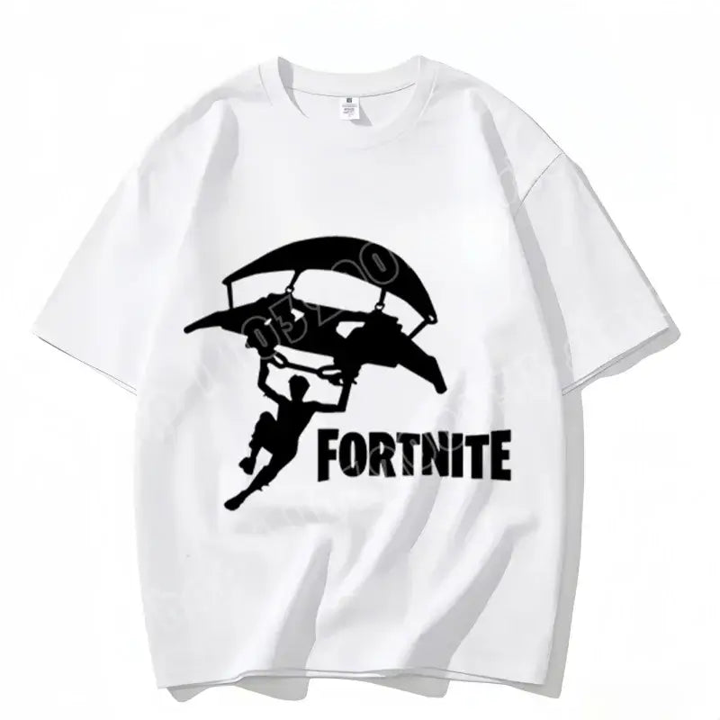 Fortnite Crew Neck T-Shirt Unisex Adult Game Dance Fashion New Pure Cotton Short Sleeve Tops Perfect for Casual Wear Vacations