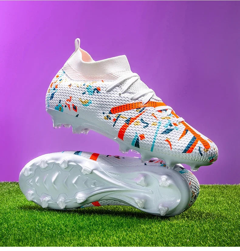 Nouvelles chaussures de football pour hommes, chaussures d'entraînement, crampons de football, baskets de match, chaussures de sport pour terrain gazonné, antidérapantes, professionnelles, ultralégères, unisexes.
