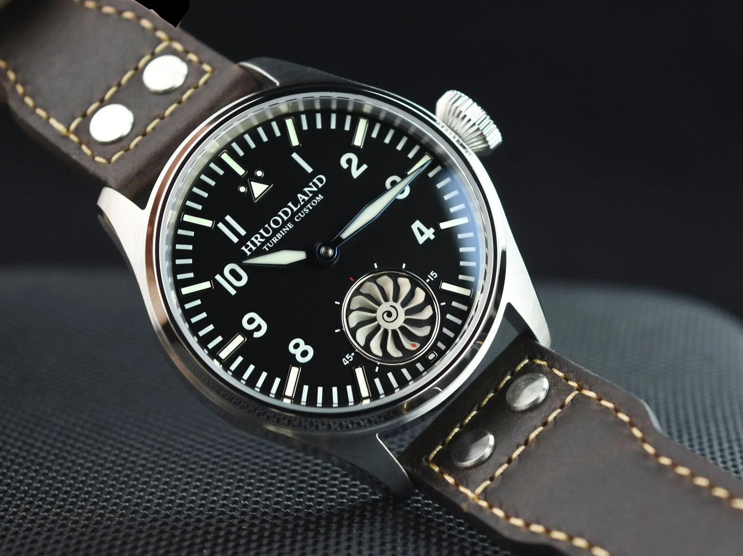 Hruodland 2025 new pilot ST3620 men's manual mechanical watch 43MM sapphire waterproof 10Bar BGW-9 retro reloj hombre