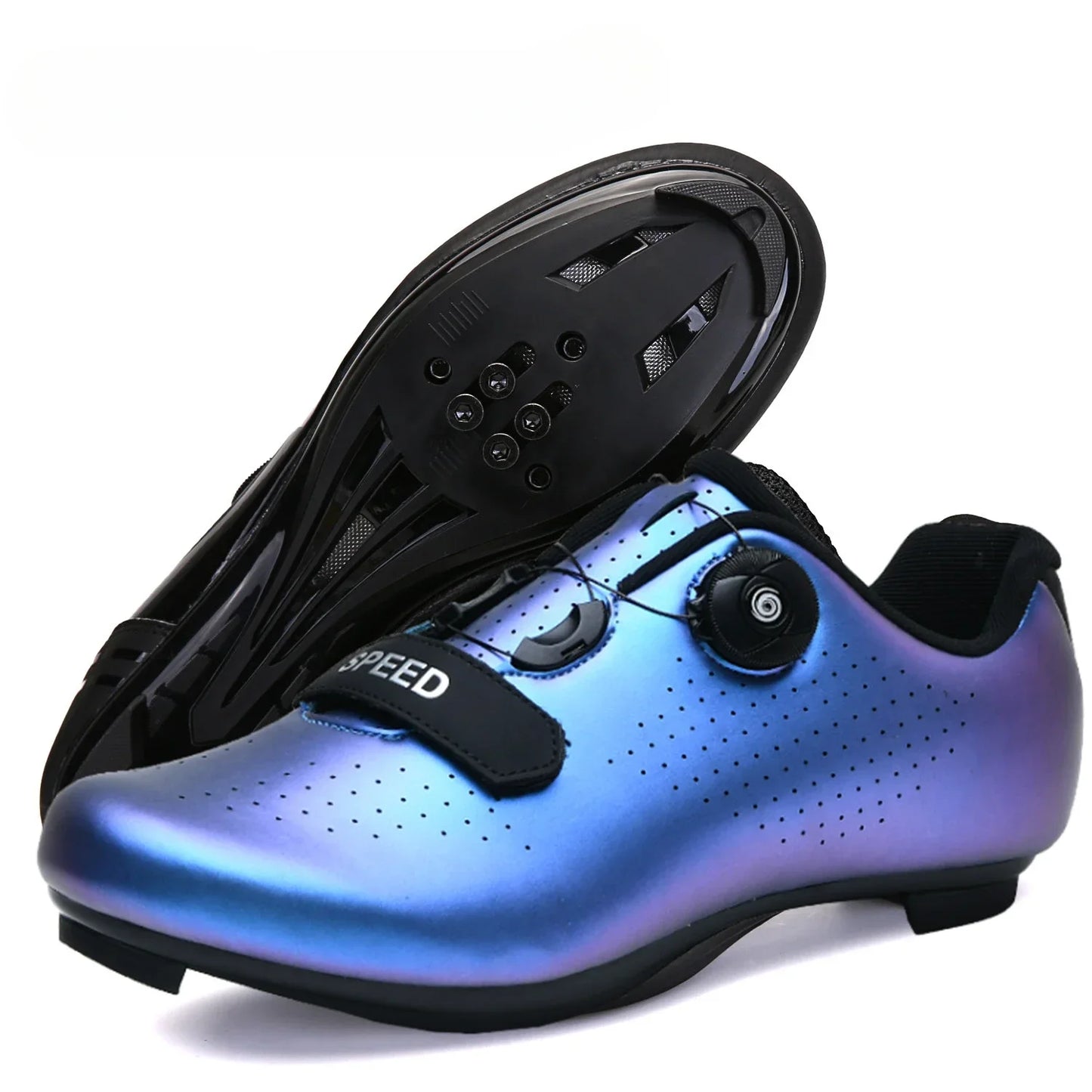 Professional New Sneakers Men Ultralight Double Buckle Cycling Shoes MTB Luminous Road Bike Shoes