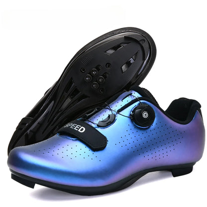 Professional New Sneakers Men Ultralight Double Buckle Cycling Shoes MTB Luminous Road Bike Shoes