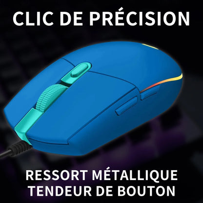 Logitech G203 Wired Gaming Mouse, Esports-Grade, 6 Programmable Buttons & Multi-Color for Competitive Games