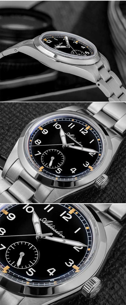 Orologio da uomo ADDIESDIVE 36mm al quarzo VH60, luminoso BGW9, vetro bombato, impermeabile 10Bar, in acciaio inossidabile