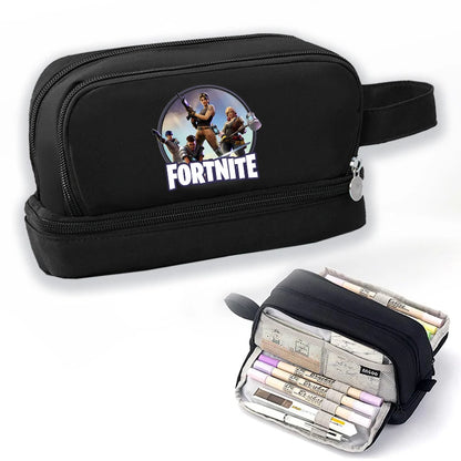 Game Anime Fortnites Student Pencil Case Cute Boy Girl Pencil Bag High-capacity Pencilcase Nylon Pen Case School Kids Stationery