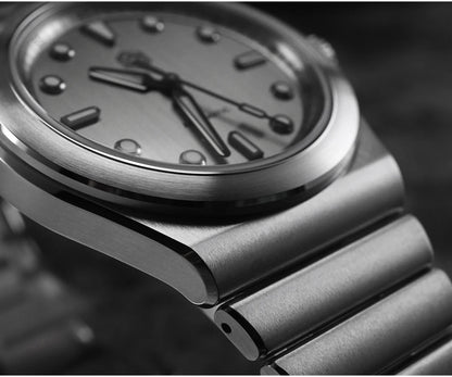 San Martin 40mm Men Sports Watch SS Brushed Dial Integrated Bracelet Miyota 90S5 Original Design Automatic Mechanical SN0149