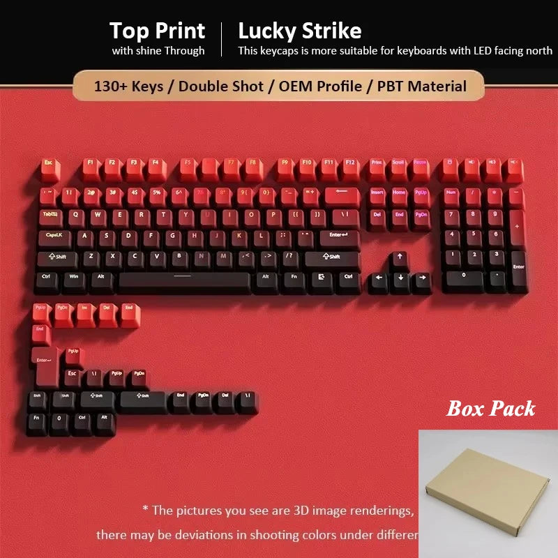 133+ Keys OEM Profile Gradient Keycaps For Cherry MX Switch Mechanical Gamer Keyboard PBT backlit RGB Keycap ISO Layout Key caps