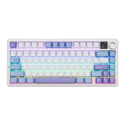 EPOMAKER X AULA F75 MAX Compact 75% Wired/BT5.0/2.4GHz Wireless Mechanical Gaming Keyboard with TFT Screen & Knob for PC/Mac