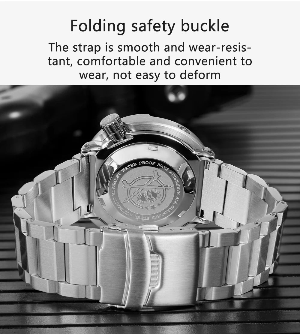 ADDIESDIVE2025 New Men's Mechanical Watch 8215 Movement Sapphire Glass Stainless Steel Watch Night Light Waterproof Diving Watch