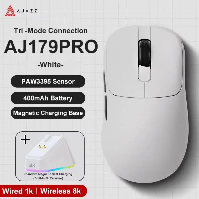 AJAZZ AJ179 V2 MAX tro-načinski miš za dešnjake, lagan 56g, senzor PAW3311, Huanuo Micro Switch, TelinkMicrochip