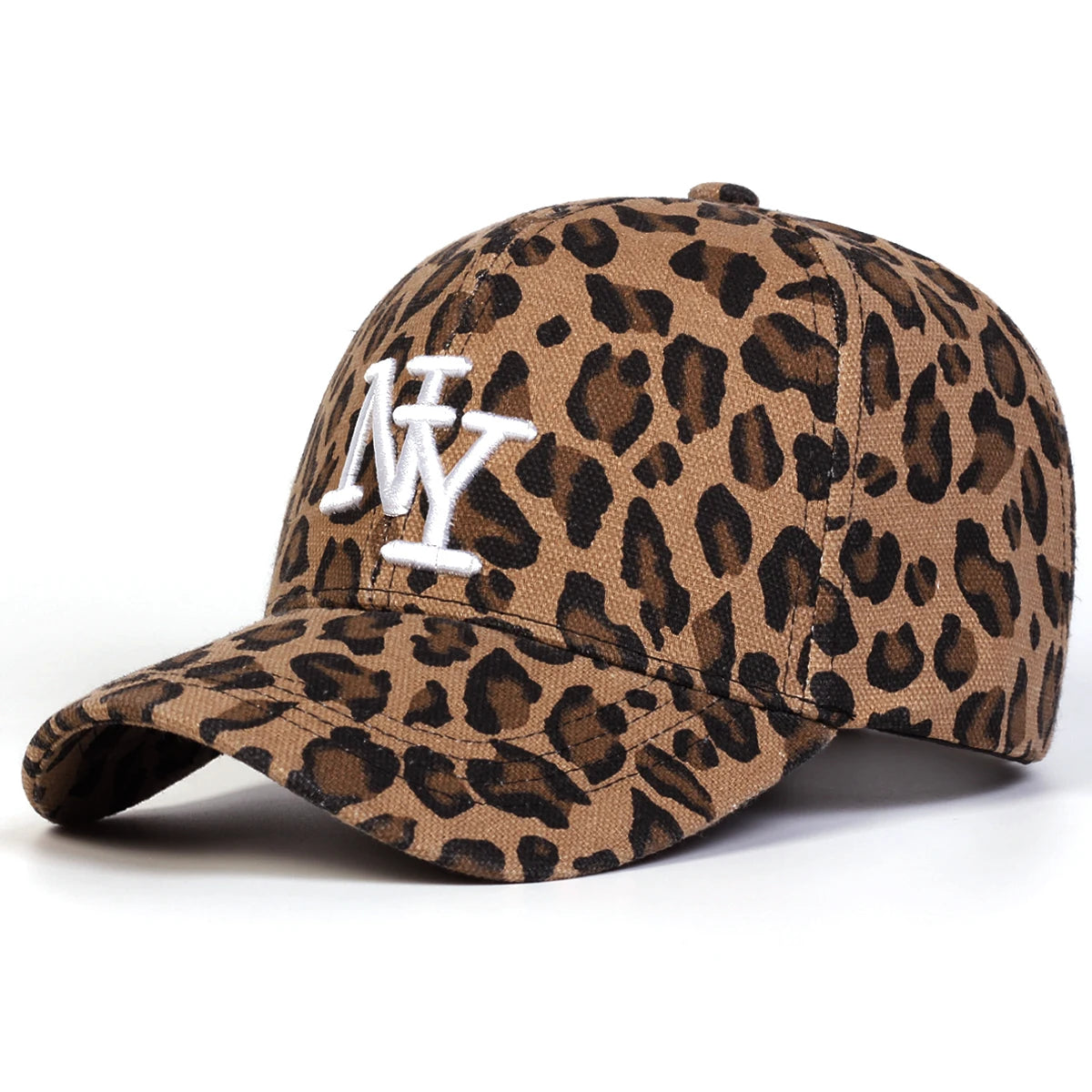 Unisex Letter Embroidery Leopard Print Baseball Caps Spring Autumn Outdoor Adjustable Casual Hats Sunscreen Hat Sports Cap