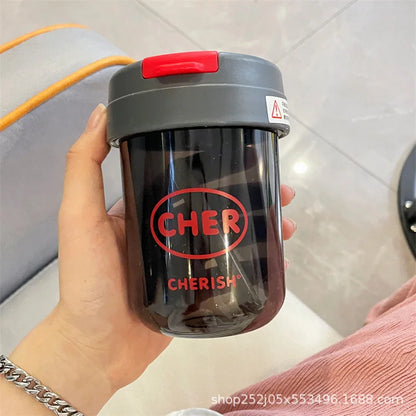 Game Fortnites Mini Straw Cups School Student Plastic Water Bottle Children Leak-proof Coffice Milk Cups Travel Outdoor Office