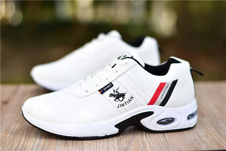 Pánské kožené tenisky Ležérní univerzální obuv Outdoorová protiskluzová běžecká obuv Módní pánské tenisky Zapatos Homme