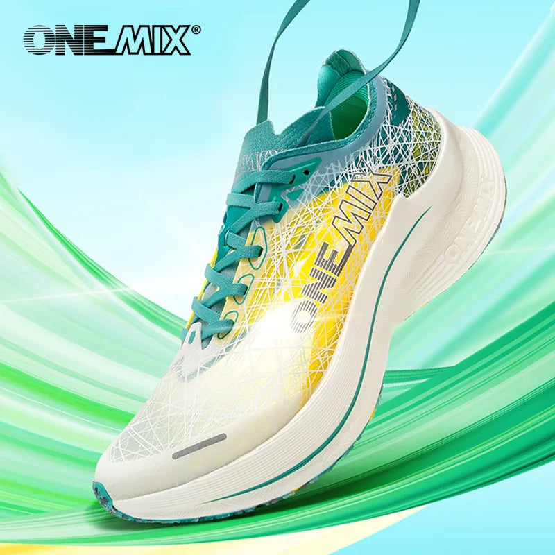 ONEMIX nove tekaške copate za maraton z najlonsko-karbonsko ploščo Pro – preizkušena stabilna podpora za ultralahke športne copate z blaženjem udarcev in odbojem