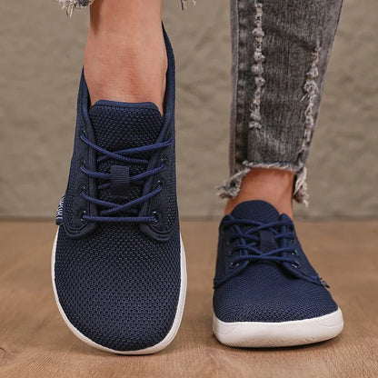 Pantofi fără toc pentru femei, din plasă moale, potriviți pentru călătorii, cu talpă lată, ușori, cu susținere, pantofi sport pentru fitness și timp liber pentru bărbați