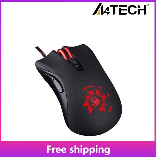 Mouse de gaming cu fir A4Tech Bloody A91, macro instant cu un singur clic, Macro Drive Io1.1, motor optic, 8 macrocomenzi programabile