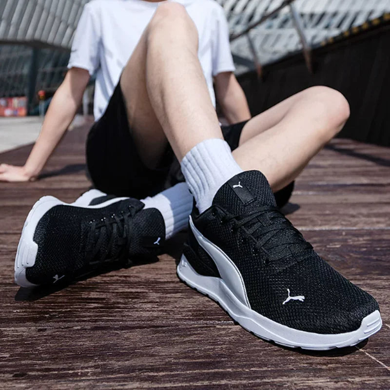 PUMA 371128-02 Chaussures de course d'été unisexes en maille, baskets basses confortables et respirantes pour hommes et femmes