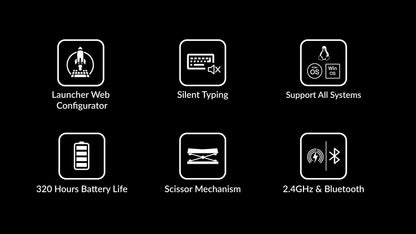 Keychron B33 Wireless Keyboard 80% TKL Layout Scissor Mechanism Switch Silent Typing 2.4G and Bluetooth Connection